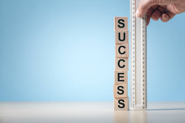 istockphoto-1319232417-612×612 Measure success background ruler measuring wood block with word success and copy space